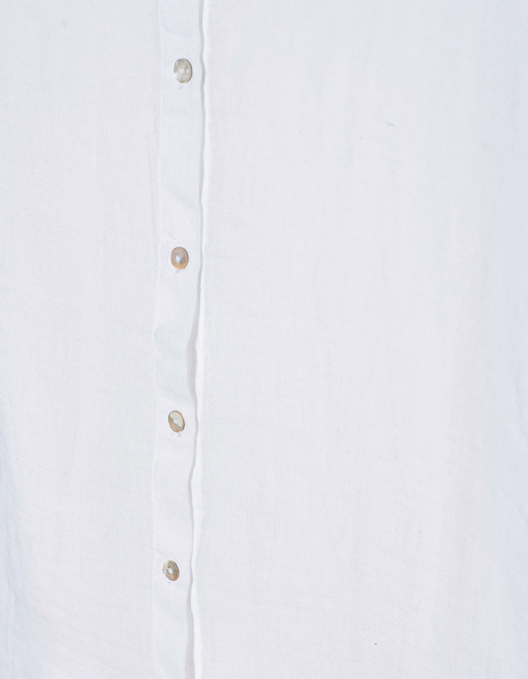 Oversize Leinen-Kurzarm-Bluse