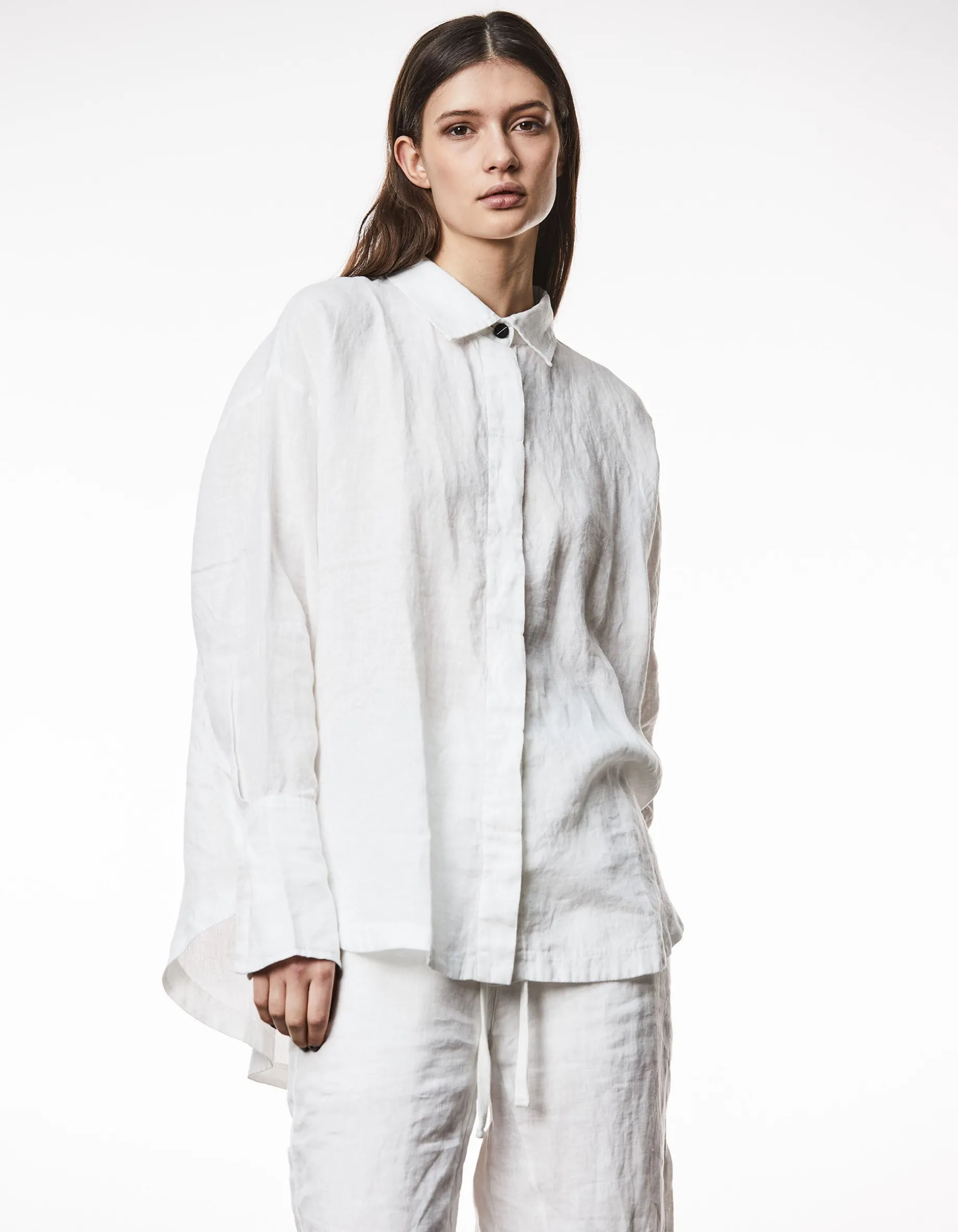 Oversize Leinen-Mix Hemd