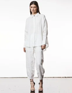 Oversize Leinen-Mix Hemd