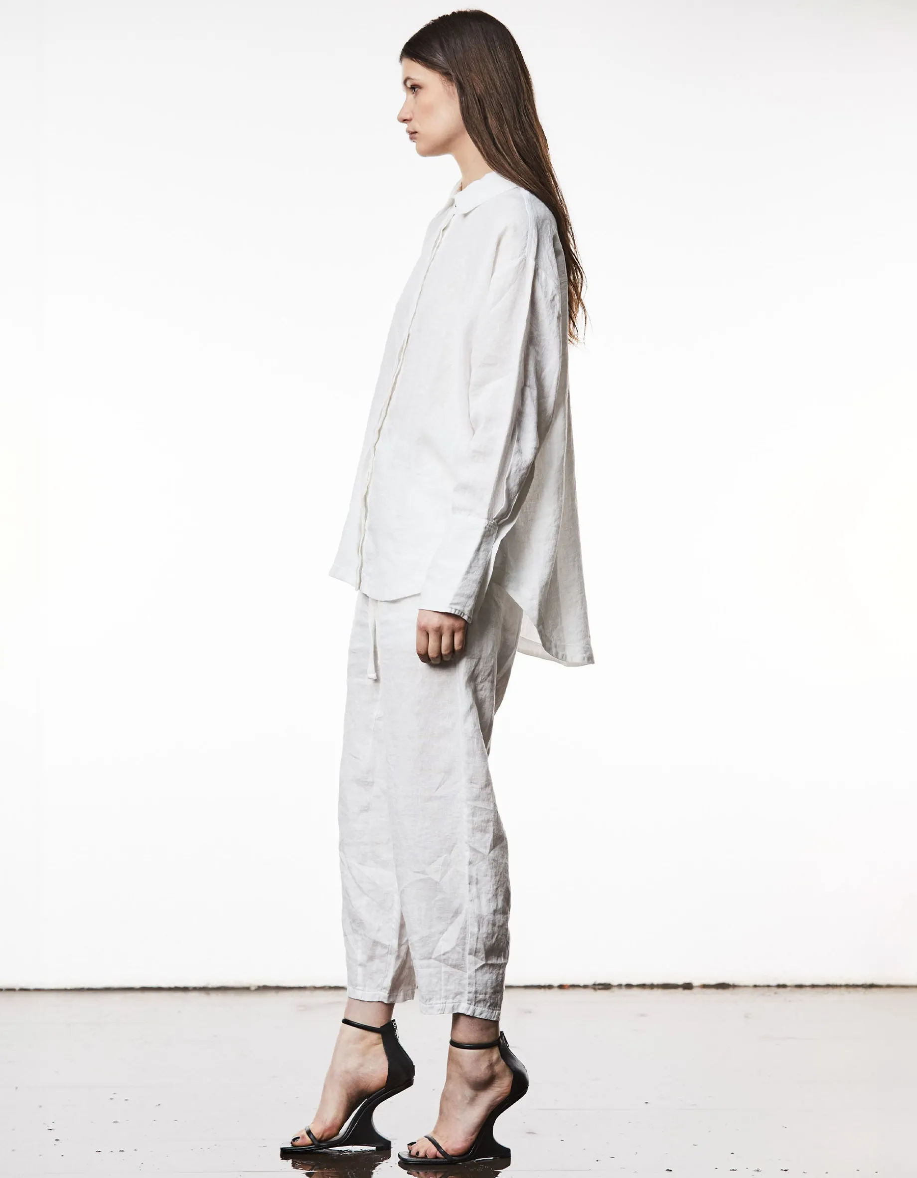 Oversize Leinen-Mix Hemd