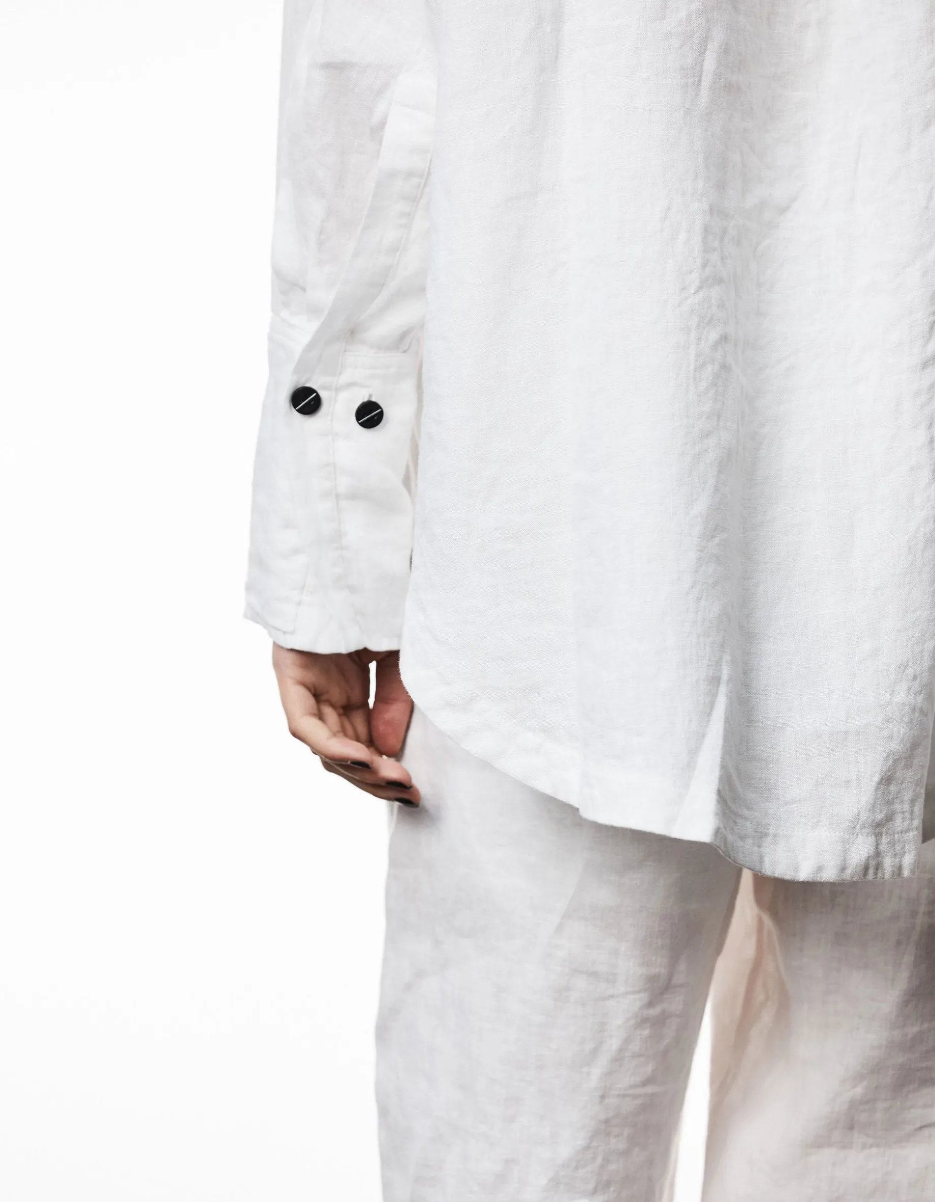 Oversize Leinen-Mix Hemd