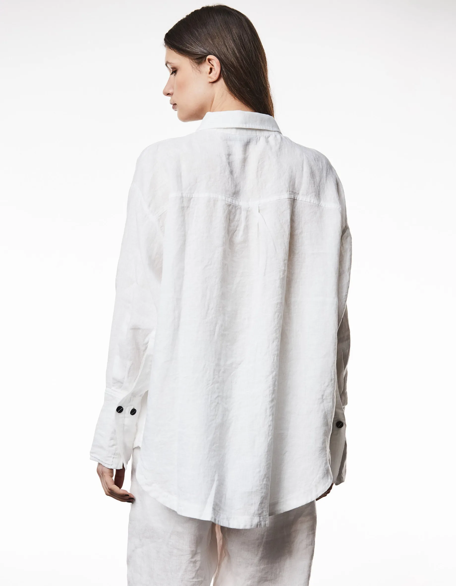 Oversize Leinen-Mix Hemd