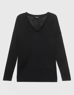 Oversize Longsleeve mit Seidenanteil