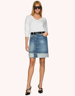 Oversize Longsleeve mit Seidenanteil