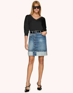 Oversize Longsleeve mit Seidenanteil