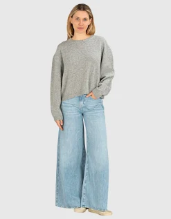 Oversize Strickpullover mit Rundhalsausschnitt