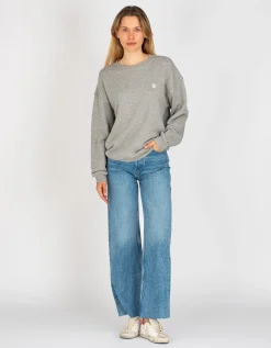 Oversize Sweatshirt mit Labelstickerei