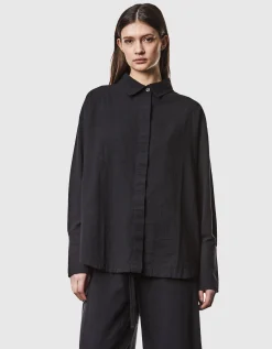 Oversized Leinen-Mix Hemd