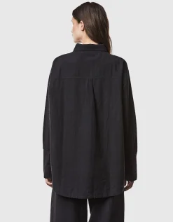 Oversized Leinen-Mix Hemd