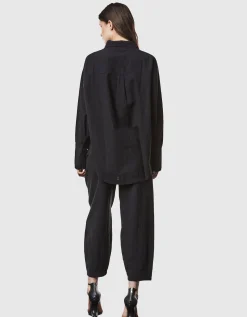 Oversized Leinen-Mix Hemd
