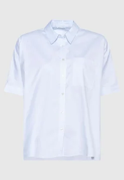 Oversize-Kurzarm-Bluse