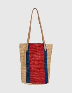 Raffia Tote Bag mit Logo