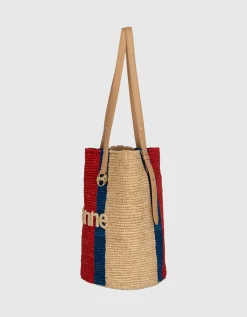 Raffia Tote Bag mit Logo