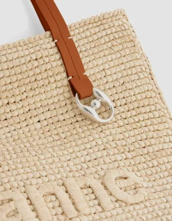 Raffia Tote Bag mit Logo