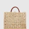 Raffia Tote-Bag 1969 mit Leder- und Metall-Details
