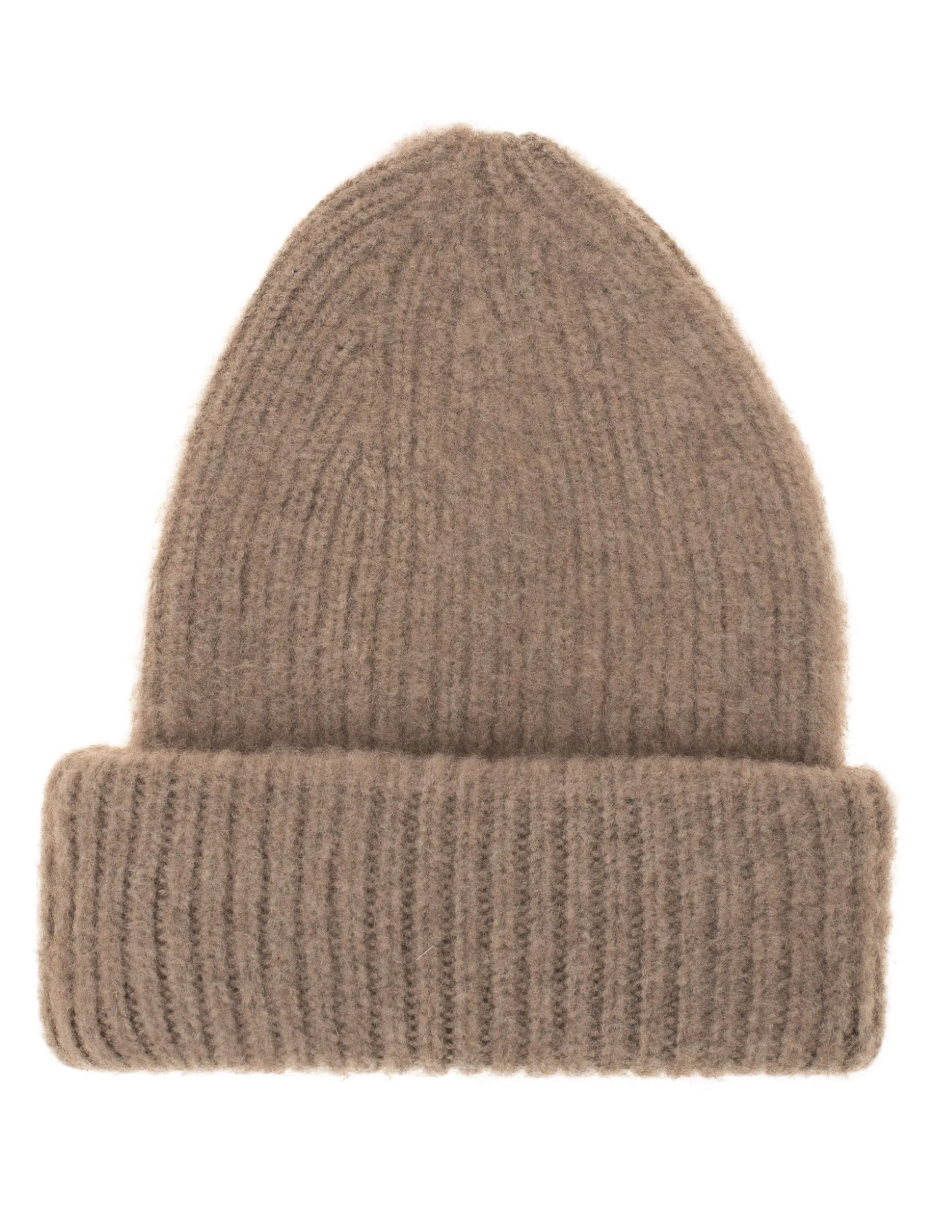 Rippstrick Kaschmir-Beanie