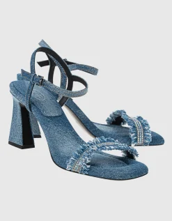 Sandalette mit Strassverzierung