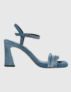 Sandalette mit Strassverzierung
