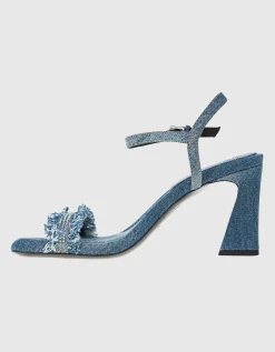 Sandalette mit Strassverzierung