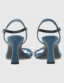 Sandalette mit Strassverzierung