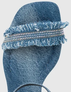 Sandalette mit Strassverzierung