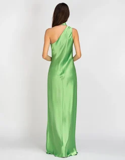 Satin-Neckholder Kleid