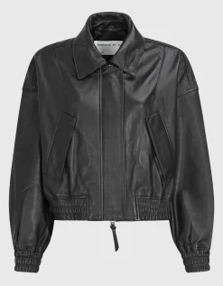 Schaf-Leder Bomberjacke