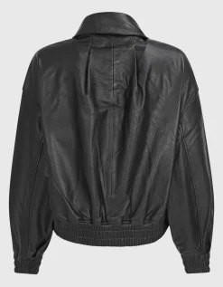 Schaf-Leder Bomberjacke