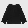 Seiden-Bluse Acadia mit Bindedetail