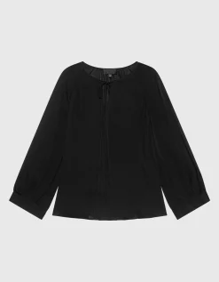 Seiden-Bluse Acadia mit Bindedetail