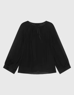 Seiden-Bluse Acadia mit Bindedetail