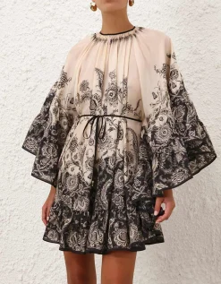 Seiden-Kleid Rhiannon mit Bindegürtel