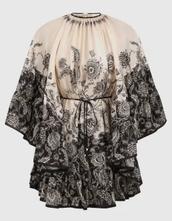 Seiden-Kleid Rhiannon mit Bindegürtel