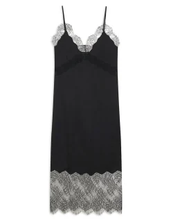 Seiden-Mix Kleid Amelie mit Spitze