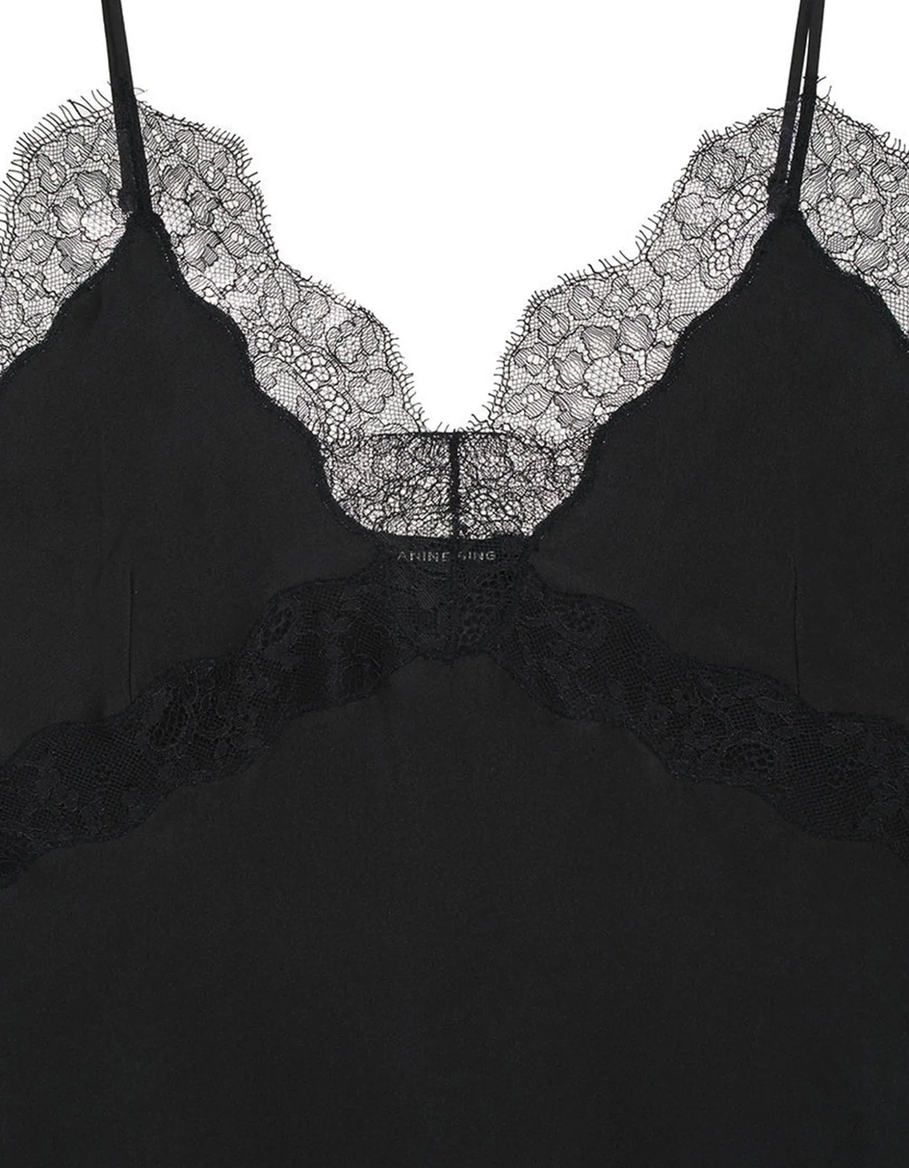 Seiden-Mix Kleid Amelie mit Spitze