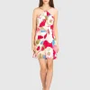 Seiden-Mix Kleid mit Ketten-Trägern