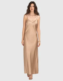 Seiden-Mix Maxi Kleid Cremona