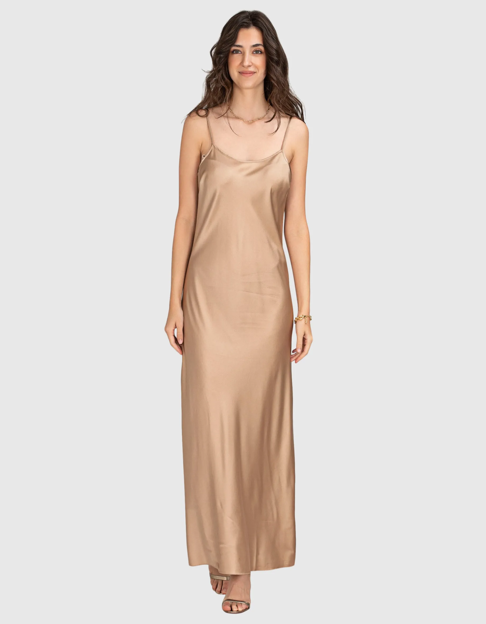 Seiden-Mix Maxi Kleid Cremona