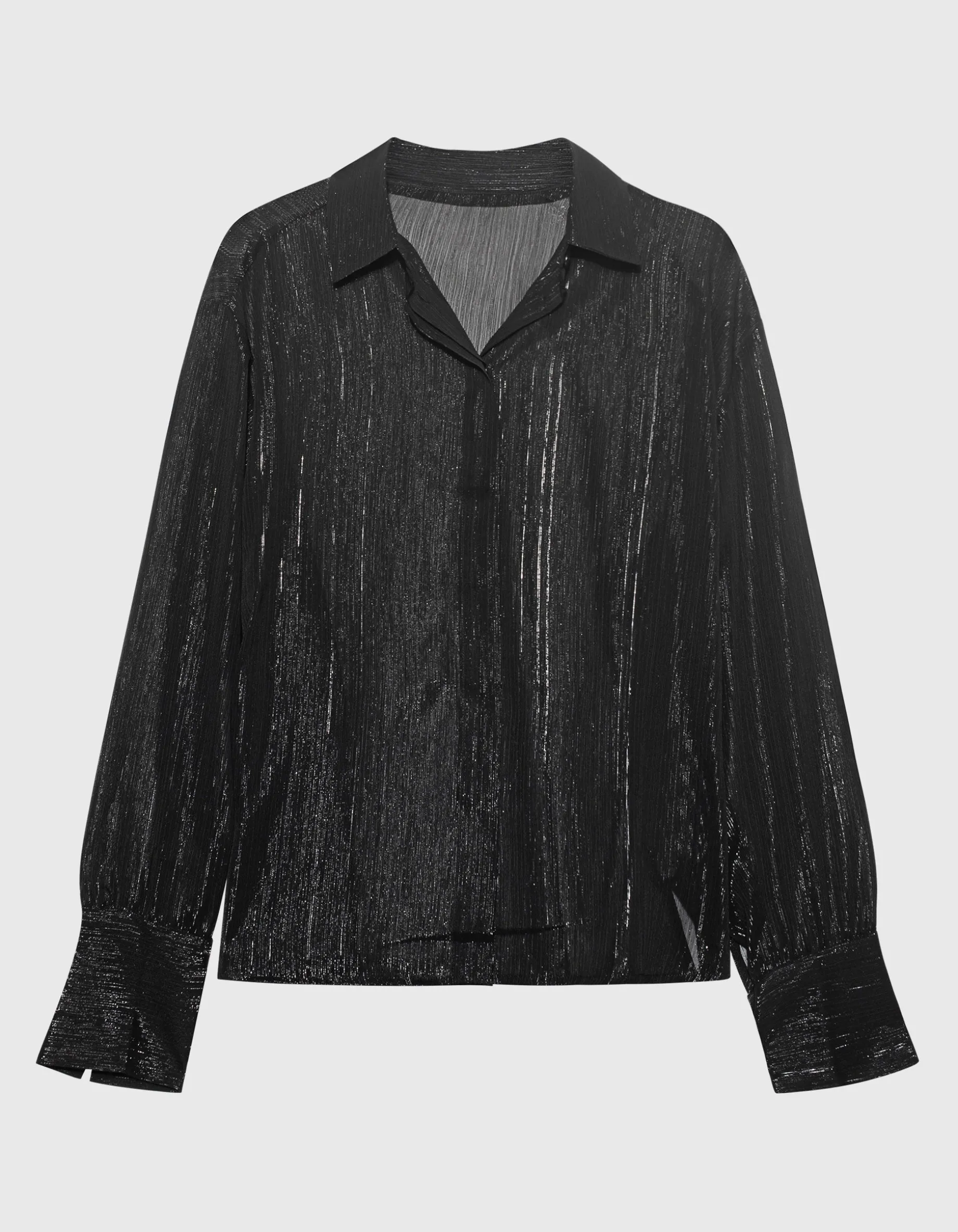Semi-transparente Bluse Ginalla mit Effektgarn