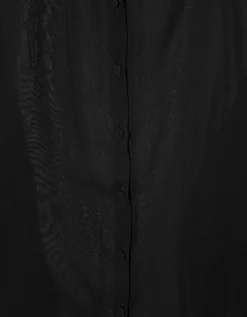 Semi-transparente Oversize-Bluse mit Seidenanteil