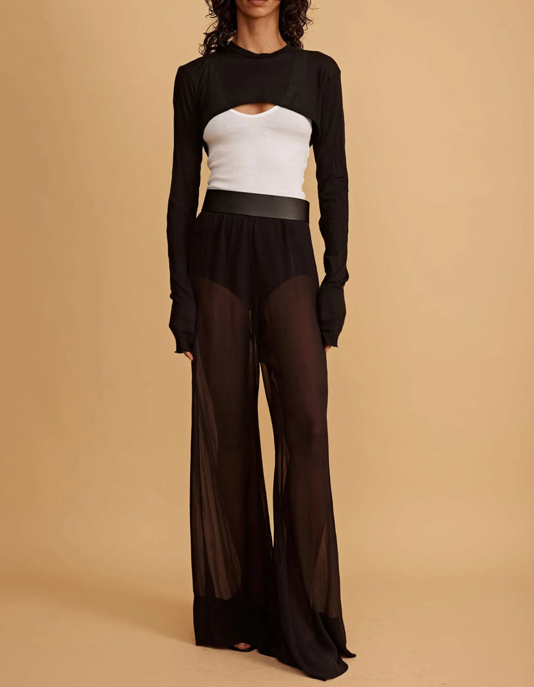 Semi-Transparente Seiden-Hose