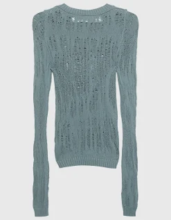 Semi-Transparentes Feinstrick-Longsleeve