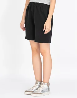 Shorts Terry Boyfriend mit Label-Stickerei