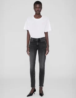 Skinny-Fit Jeans mit Zipper-Details Jax