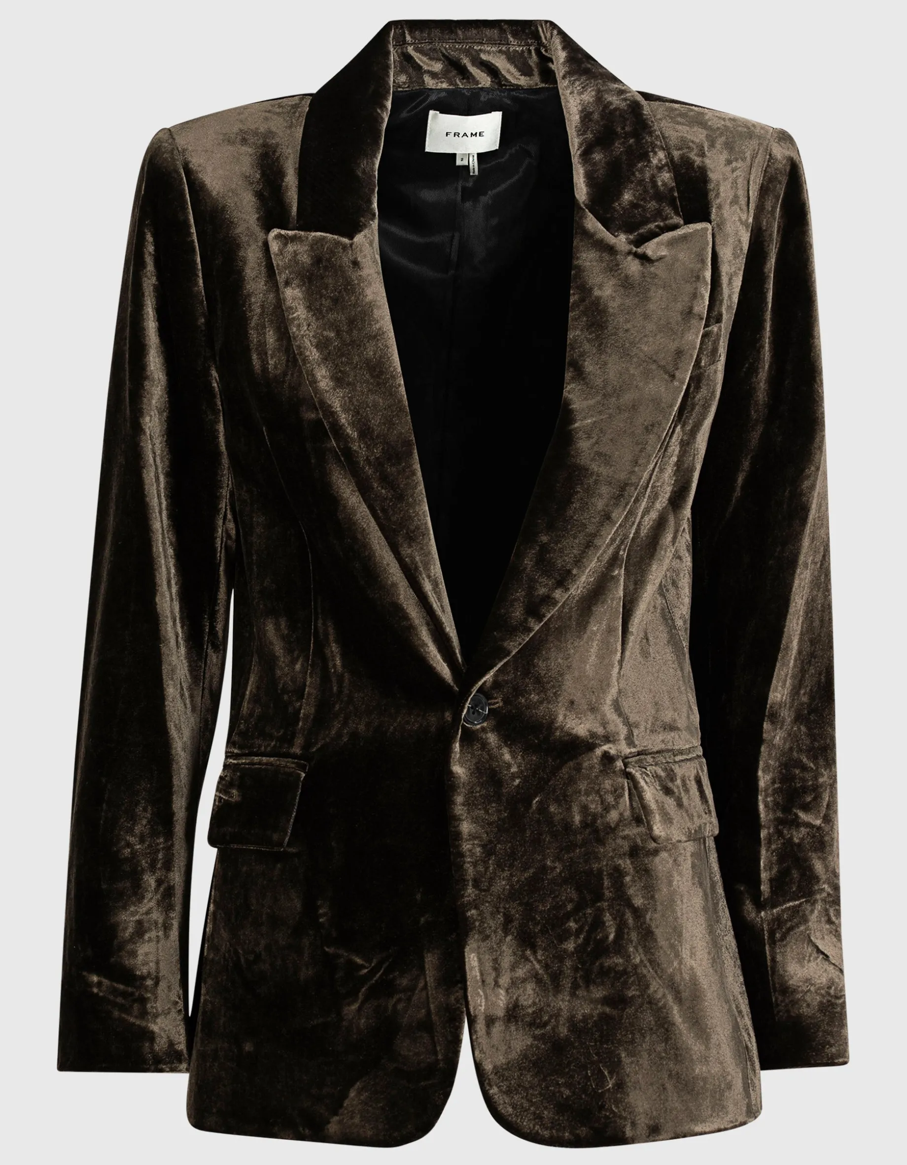 Slim-Fit Samt-Blazer mit Seiden-Anteil