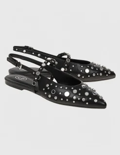 Sling-Back Ballerina Brenda mit Nieten