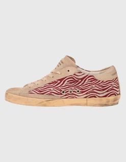 Sneaker mit Leder-Details
