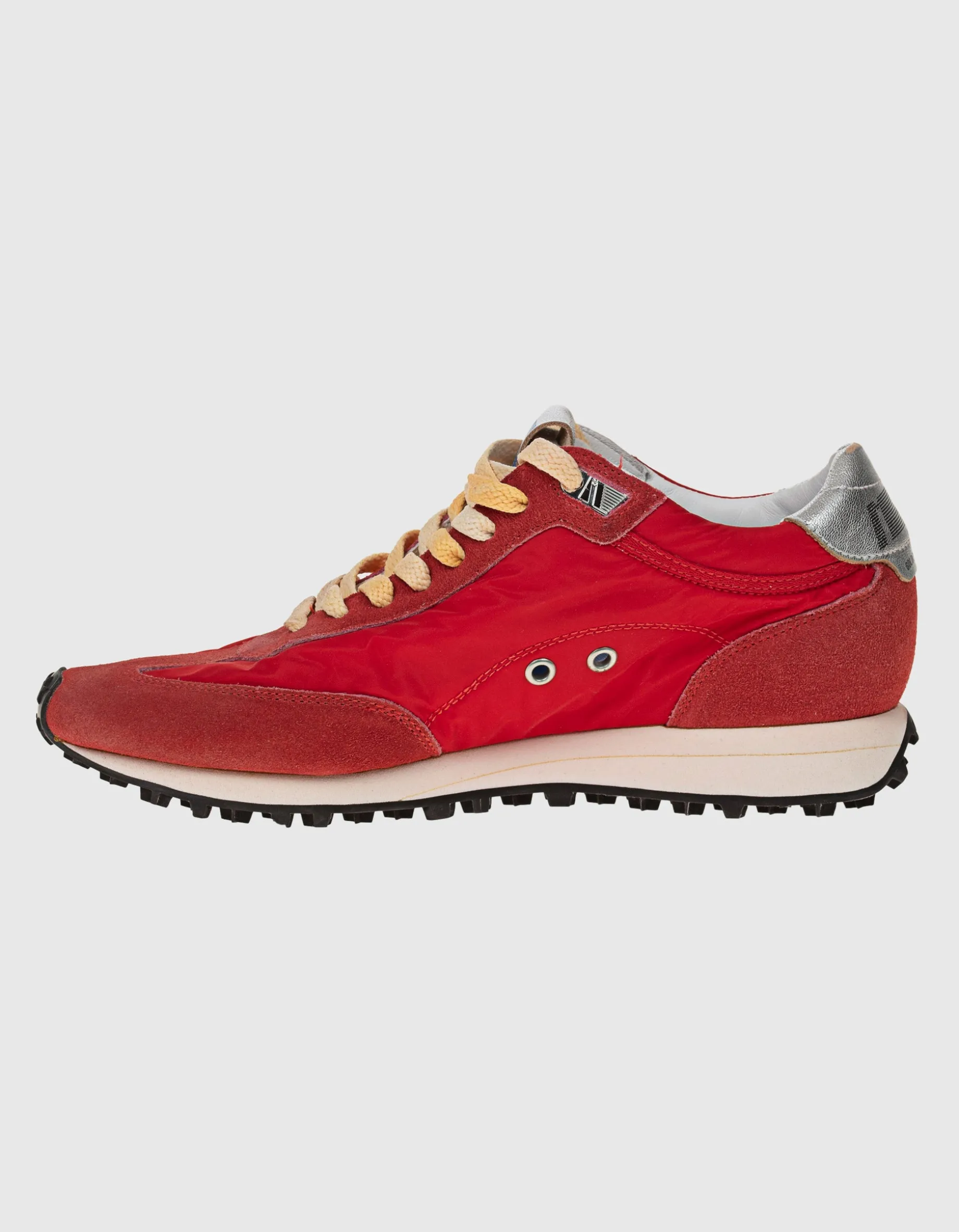 Sneaker mit Leder-Details