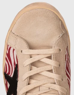 Sneaker mit Leder-Details