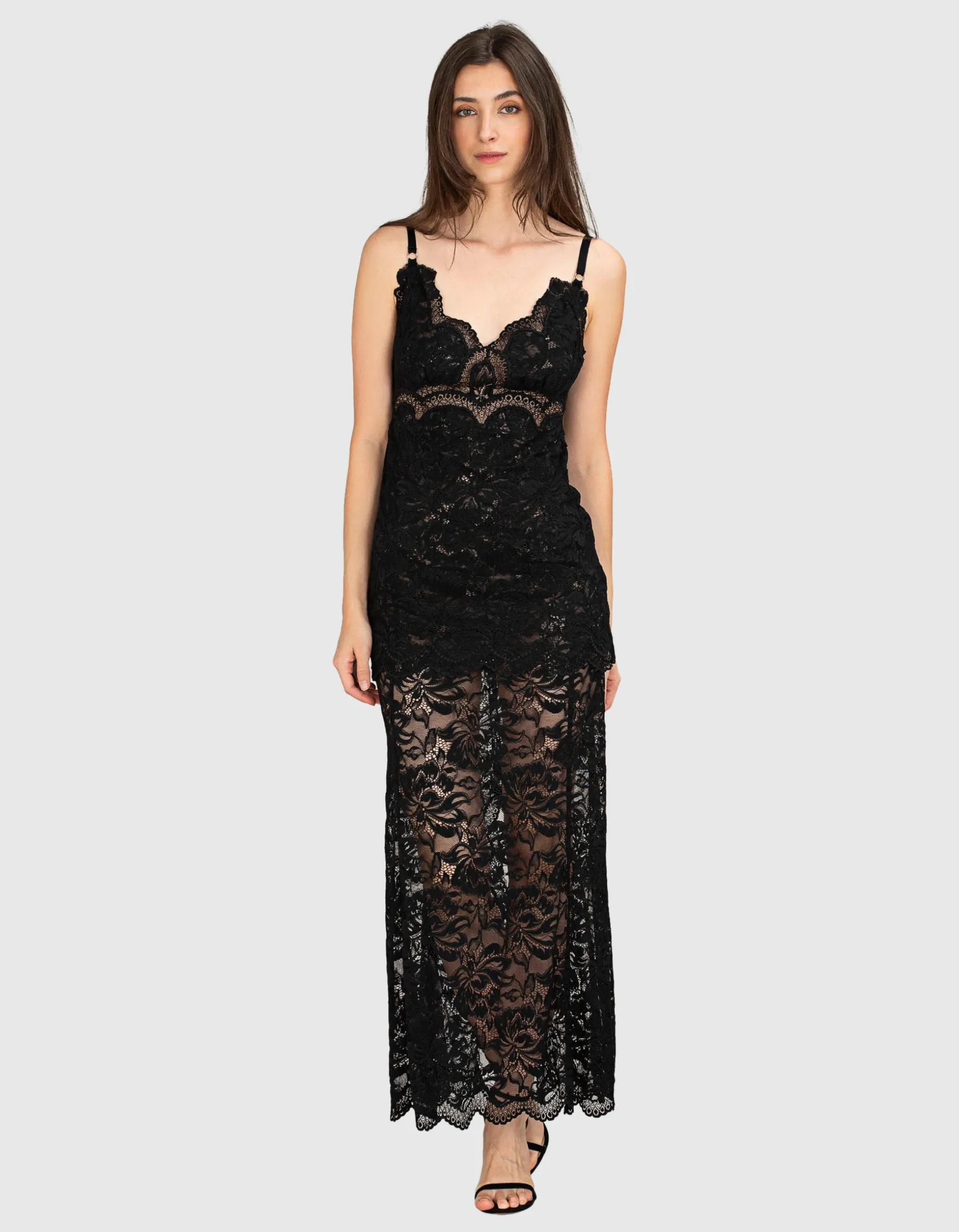 Spitzen-Trägerkleid